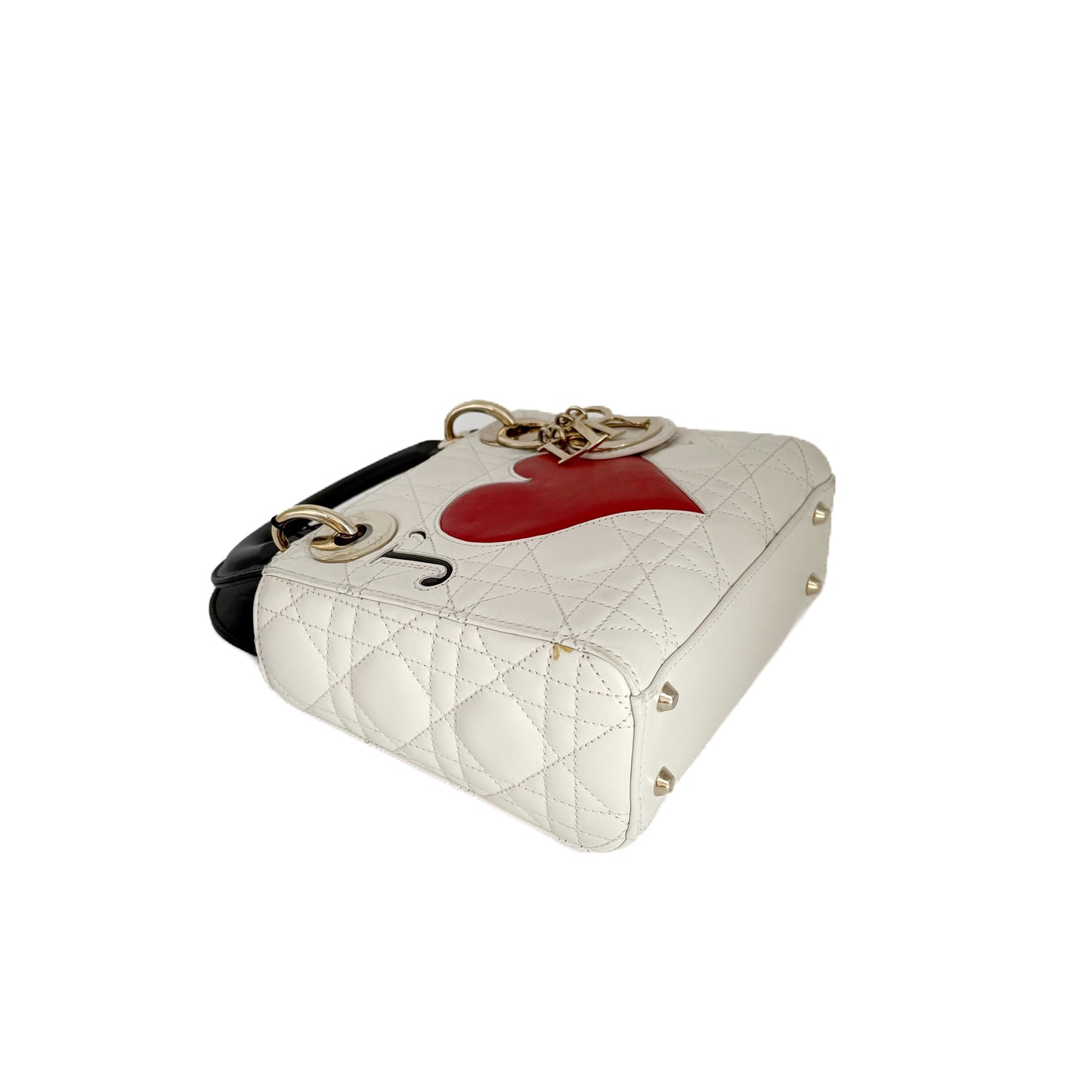 Lady Dior Mini  White/Red