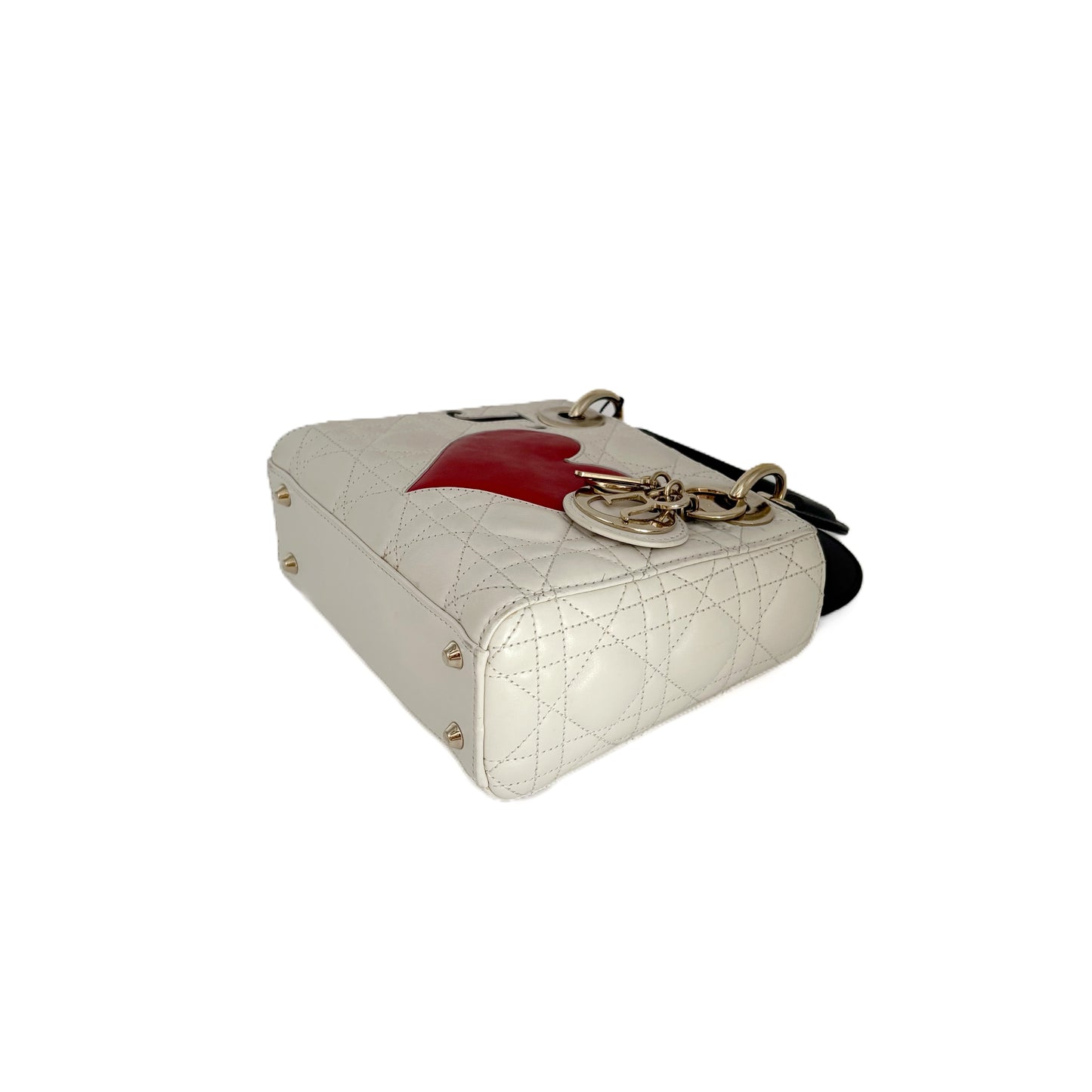 Lady Dior Mini  White/Red