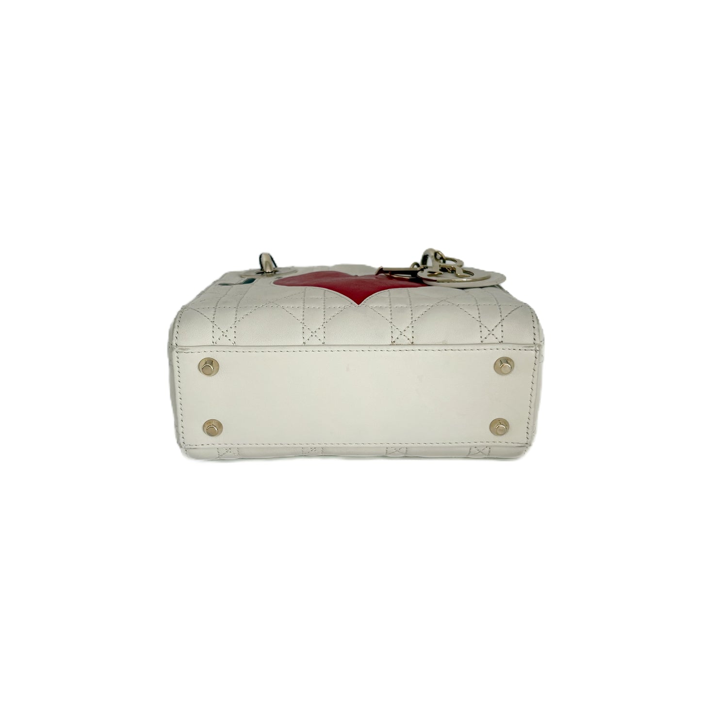 Lady Dior Mini  White/Red
