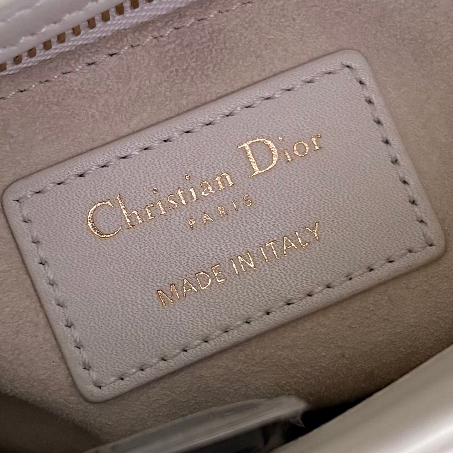 Lady Dior Mini  White/Red