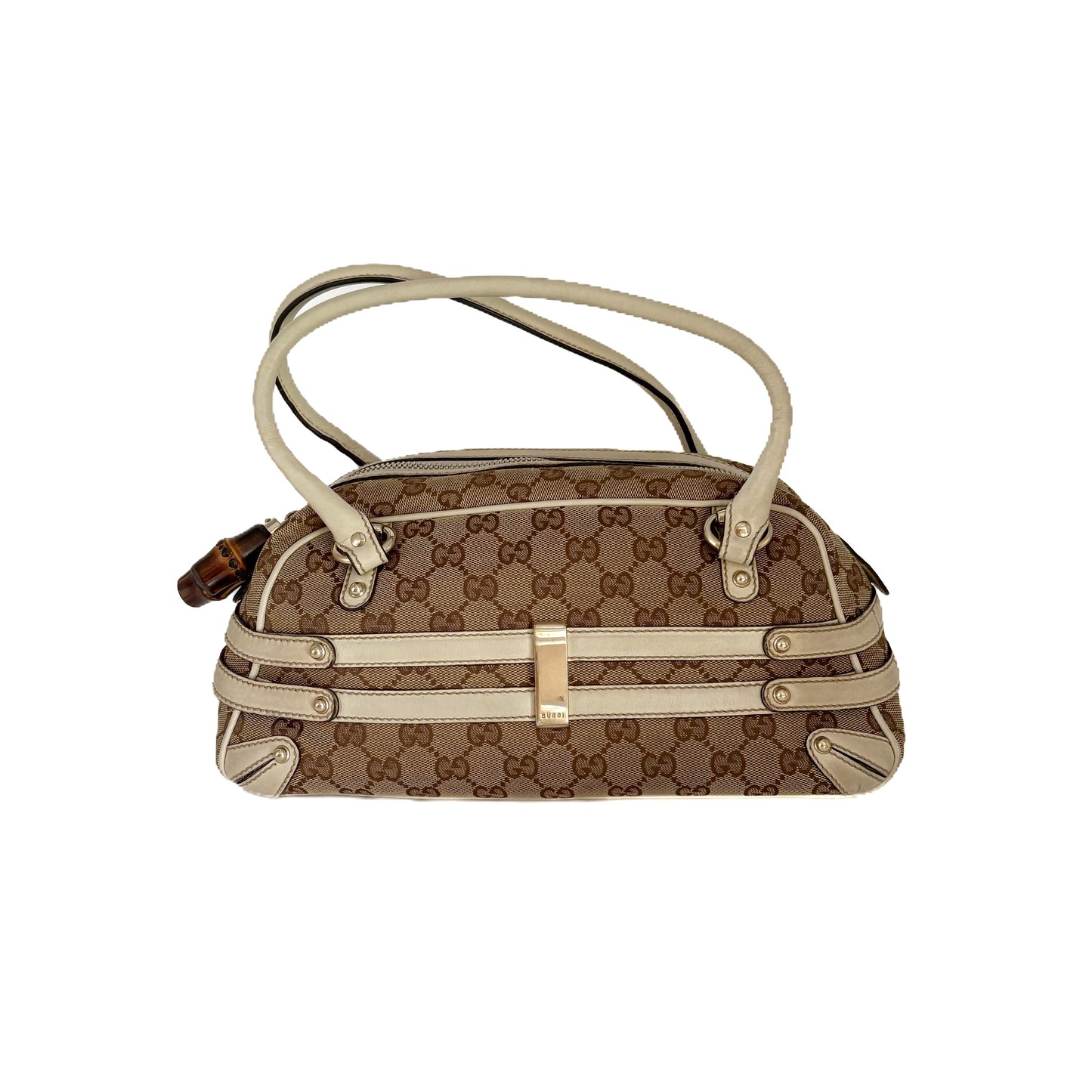Horsebit Bamboo Medium White/Brown