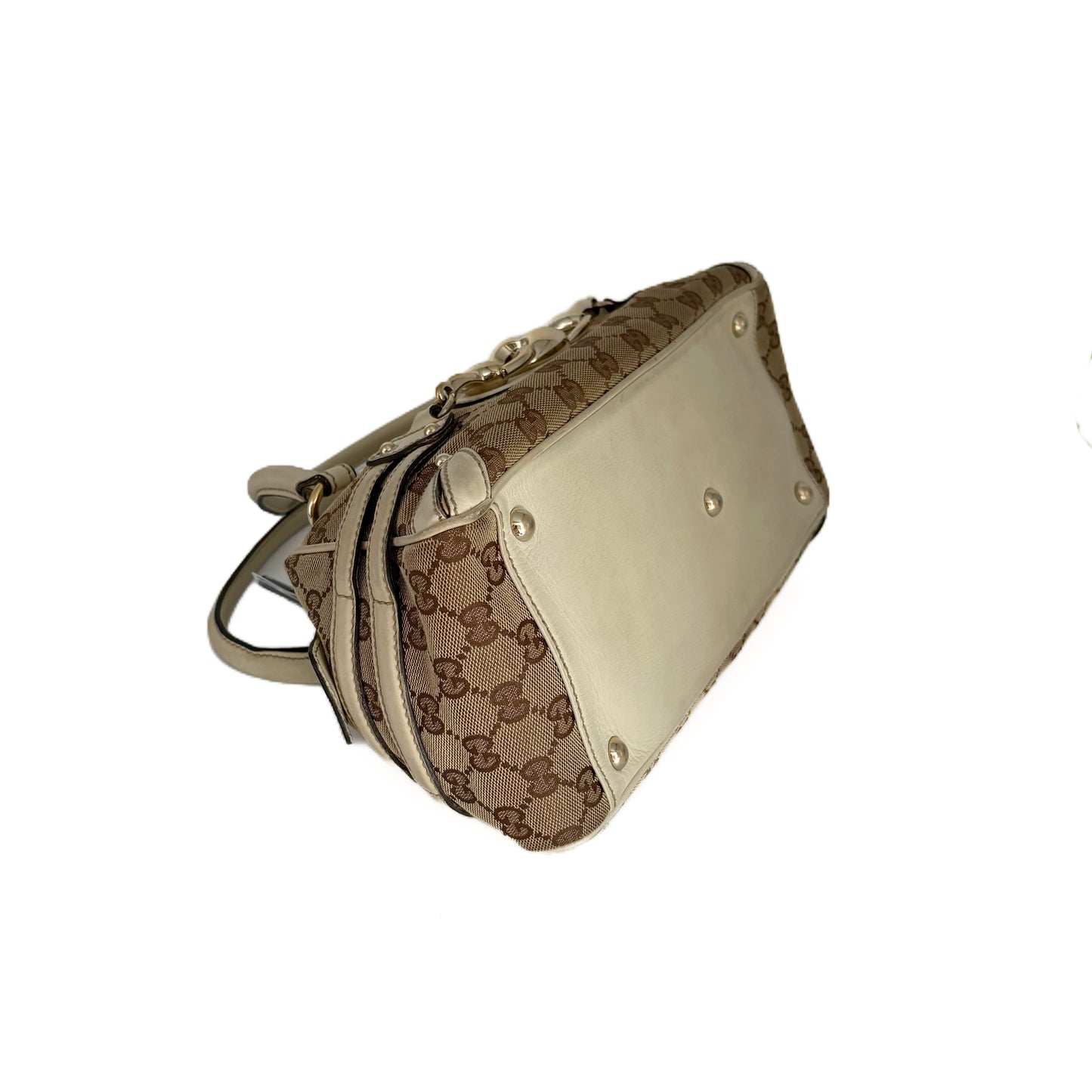 Horsebit Bamboo Medium White/Brown