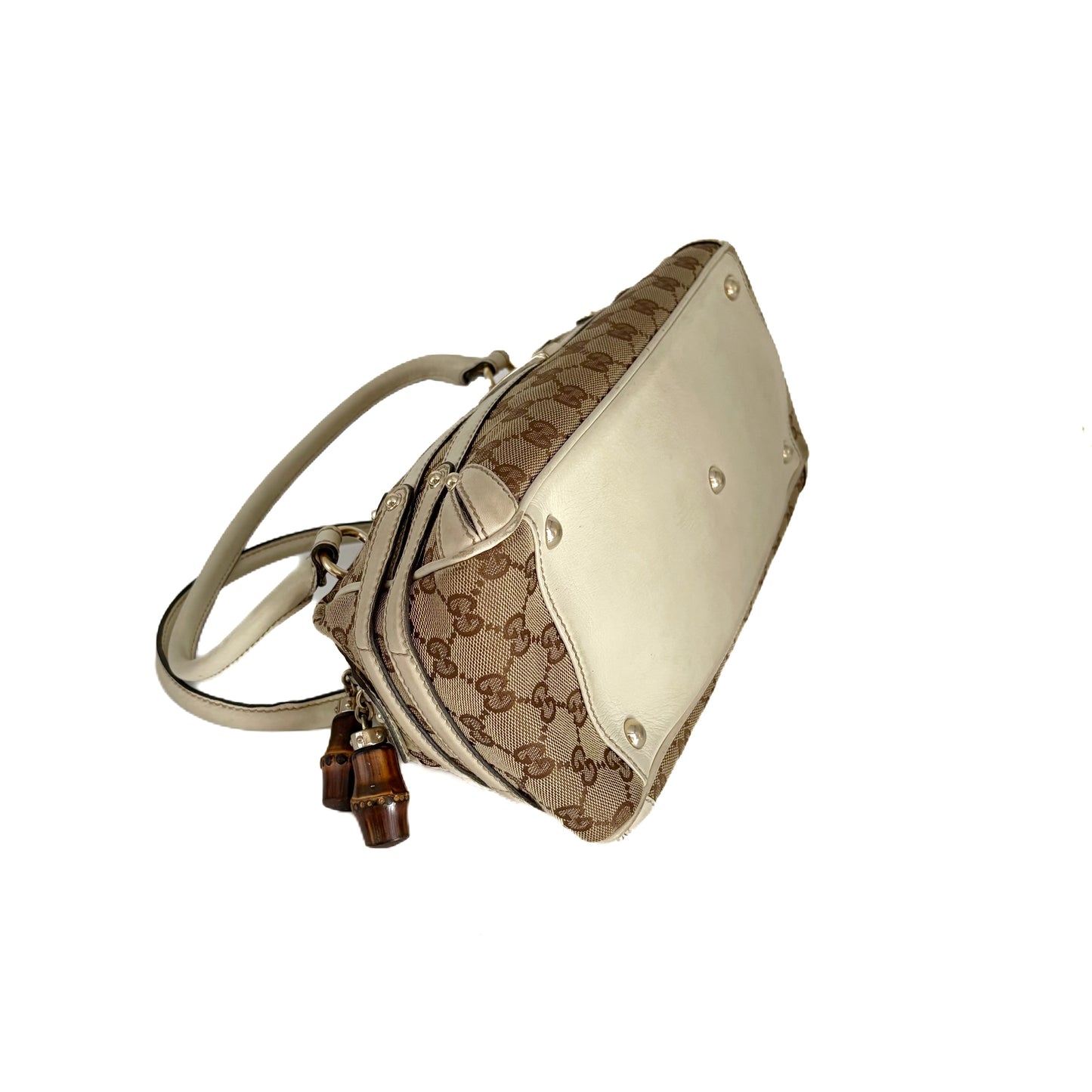 Horsebit Bamboo Medium White/Brown