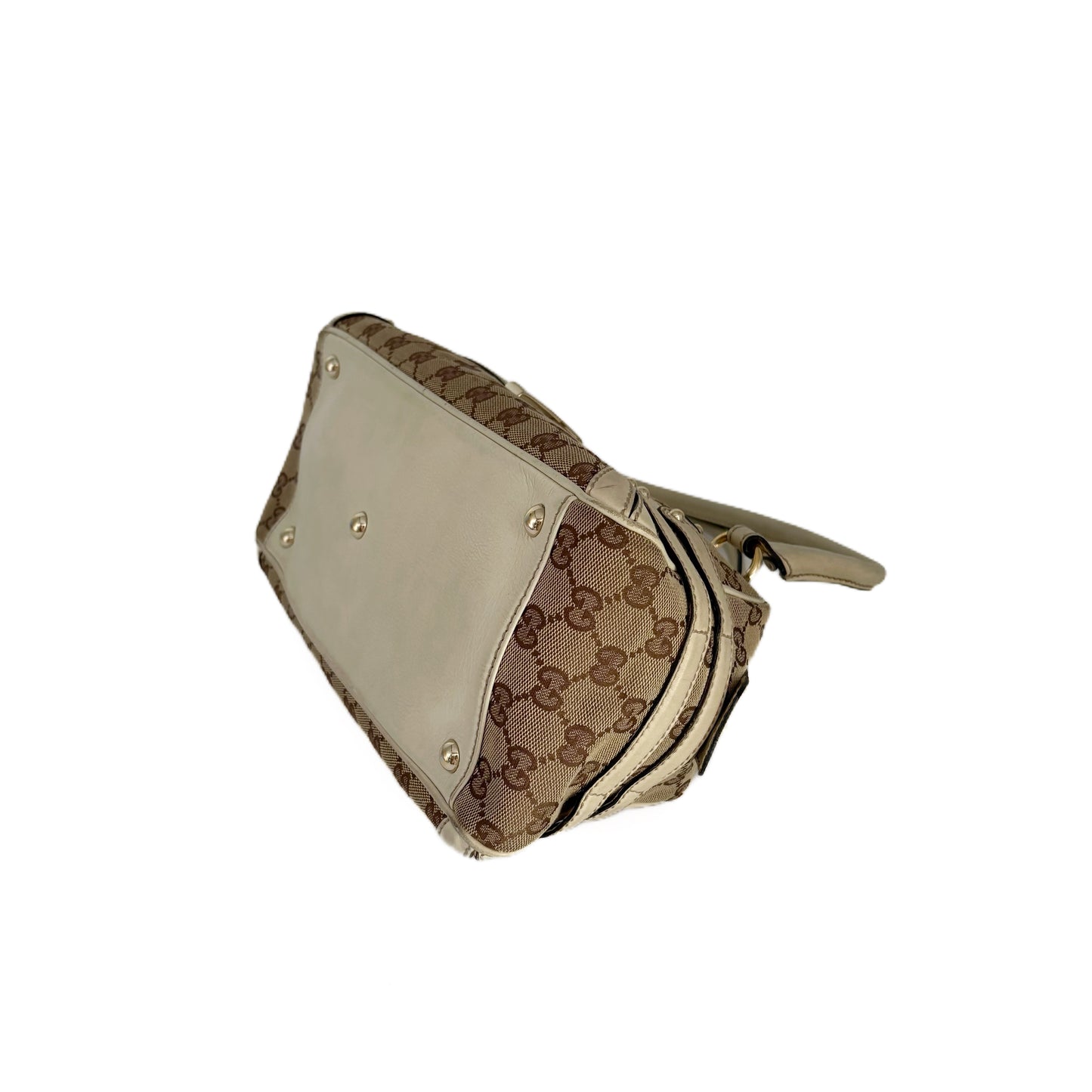 Horsebit Bamboo Medium White/Brown