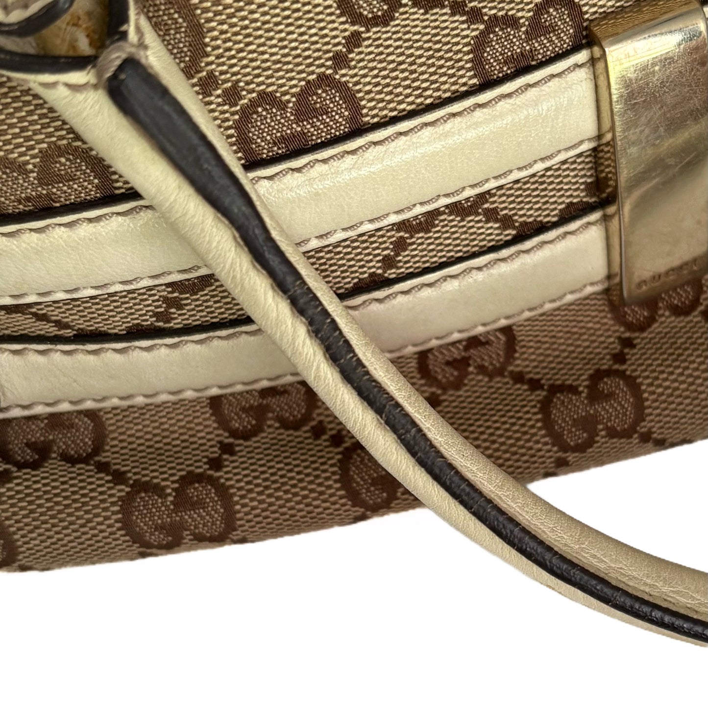 Horsebit Bamboo Medium White/Brown