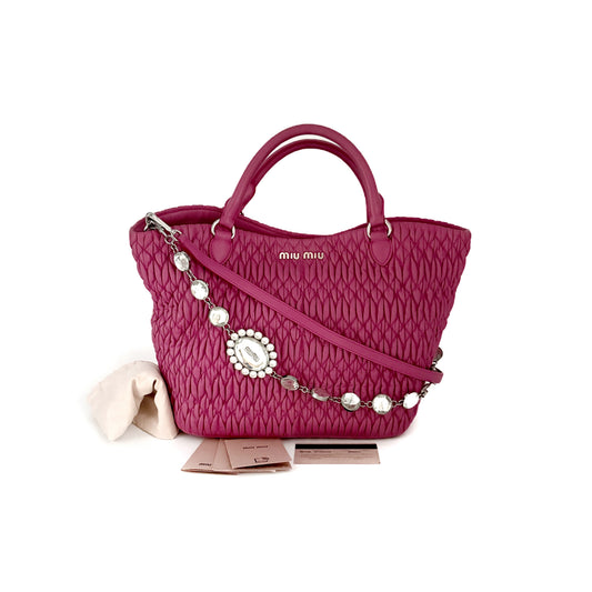 Matelassé Handbag Pink