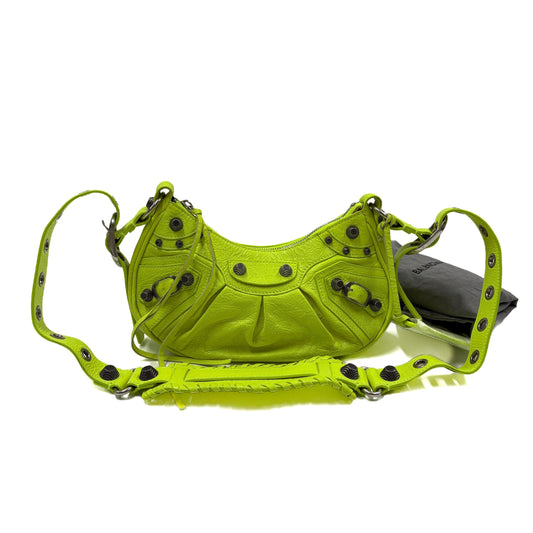Balenciaga Le Cagole XS Shoulder Bag Neon Green