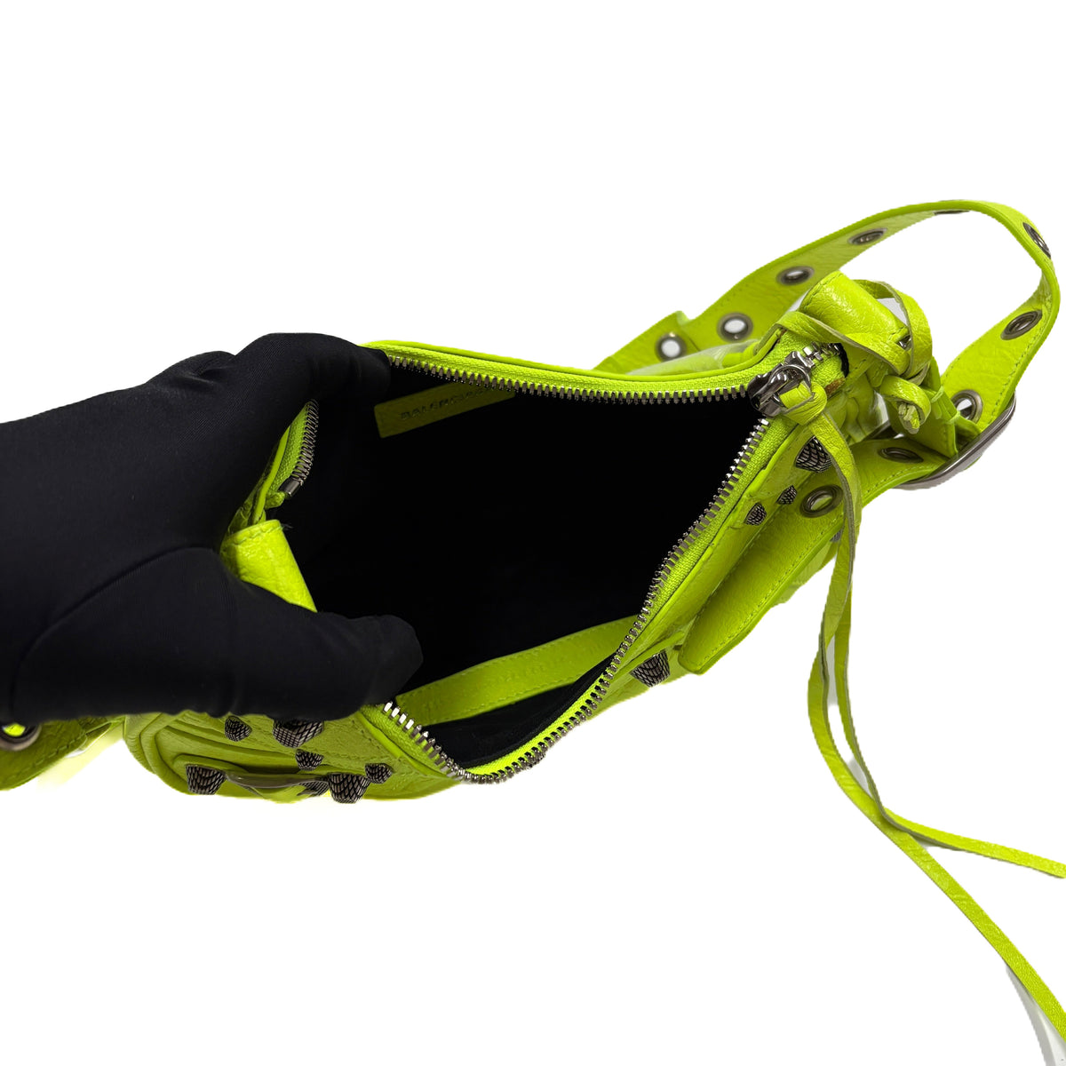 Balenciaga Le Cagole XS Shoulder Bag Neon Green