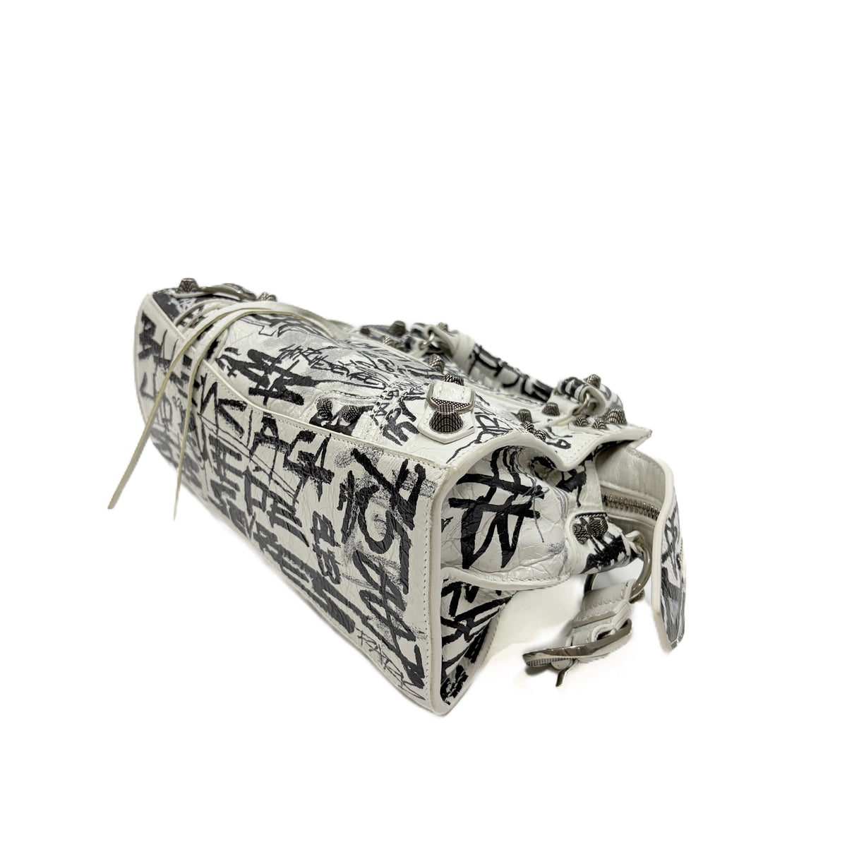 Balenciaga Neo Cagole XS Graffiti White and Black