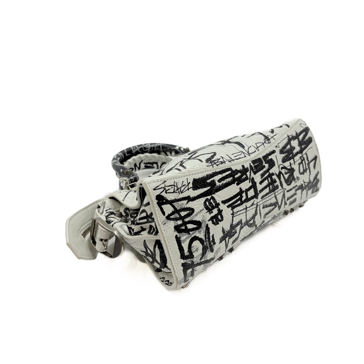 Balenciaga Neo Cagole XS Graffiti White and Black