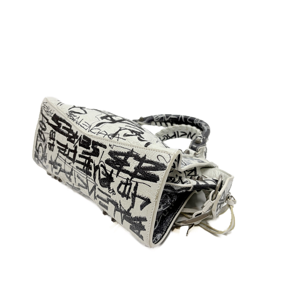 Balenciaga Neo Cagole XS Graffiti White and Black