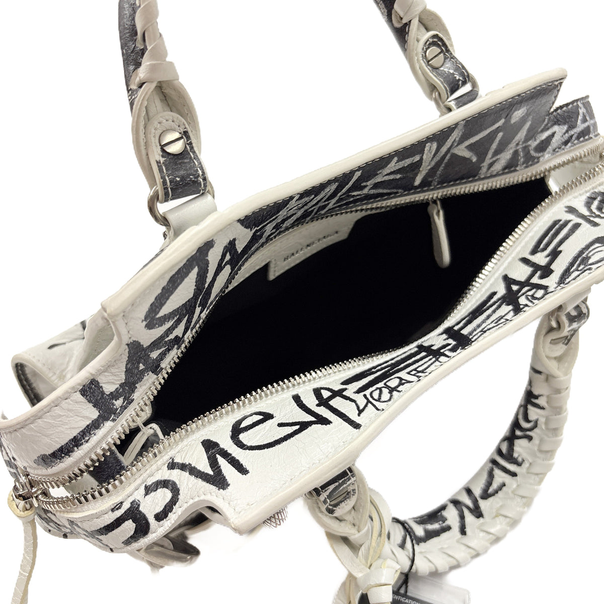 Balenciaga Neo Cagole XS Graffiti White and Black