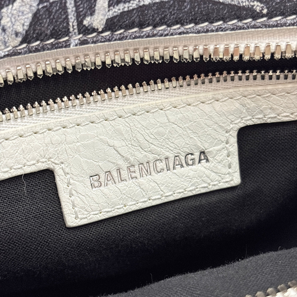 Balenciaga Neo Cagole XS Graffiti White and Black