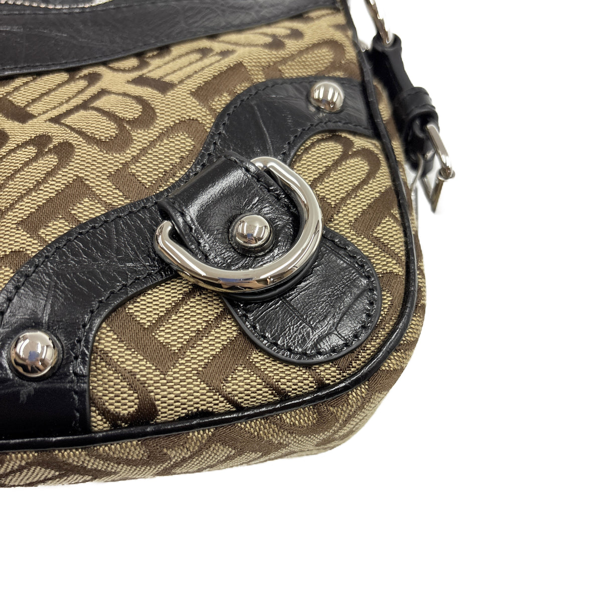 Essex Small Embossed Brown and Black