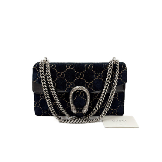 Gucci Dionysus Small GG Velvet Deep Blue