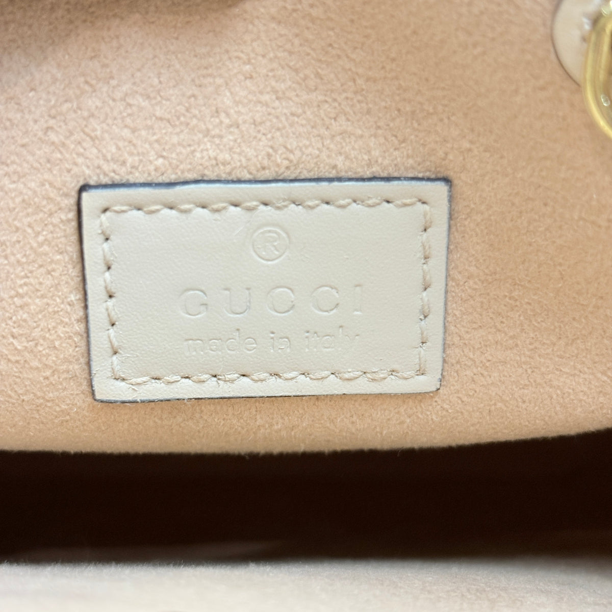 GG Embossed Super Mini Light Beige