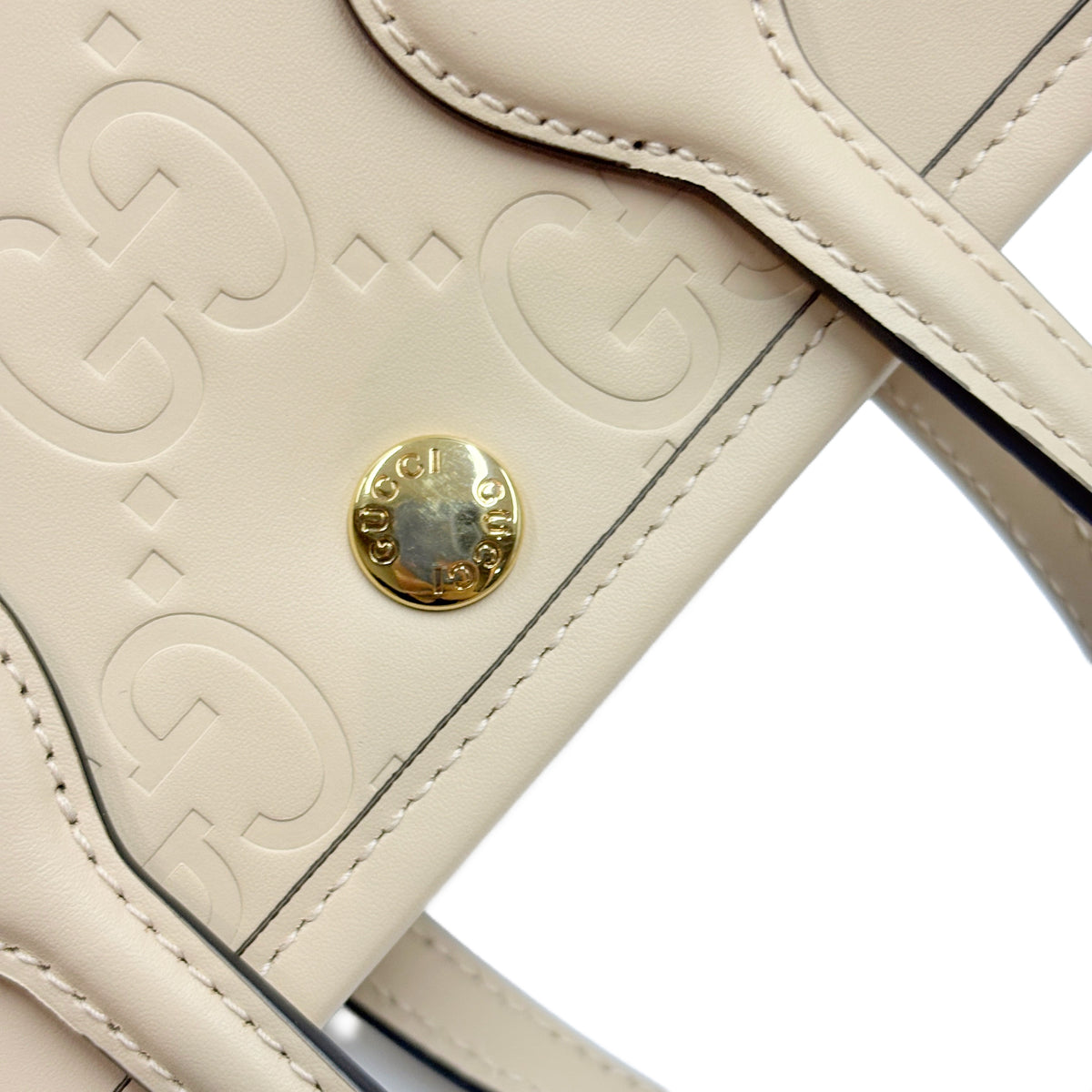 GG Embossed Super Mini Light Beige