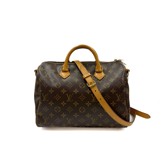 Speedy 30 Monogram with Shoulder Strap Brown