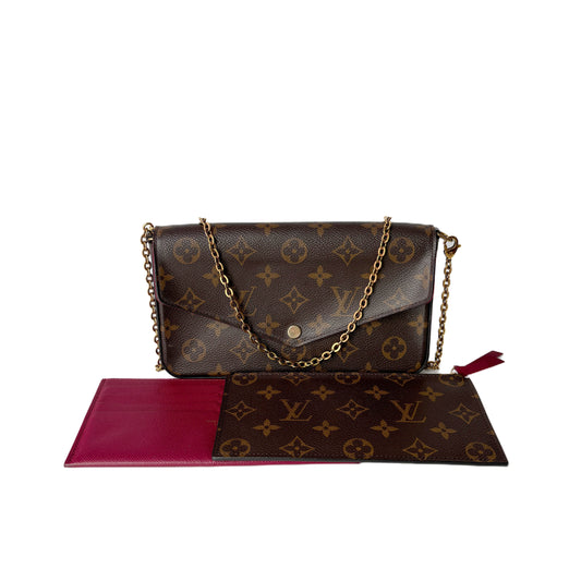 Pochette Felicie Monogram Brown