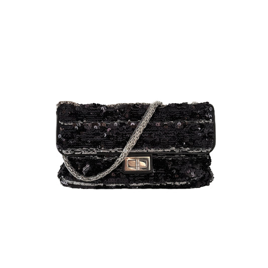 2.55 Medium Sequin Black