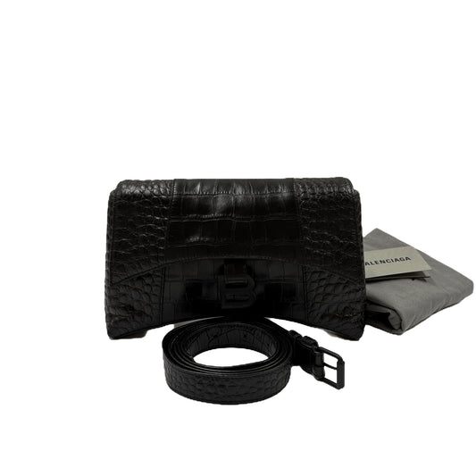 Downtown Croc-Embossed Black