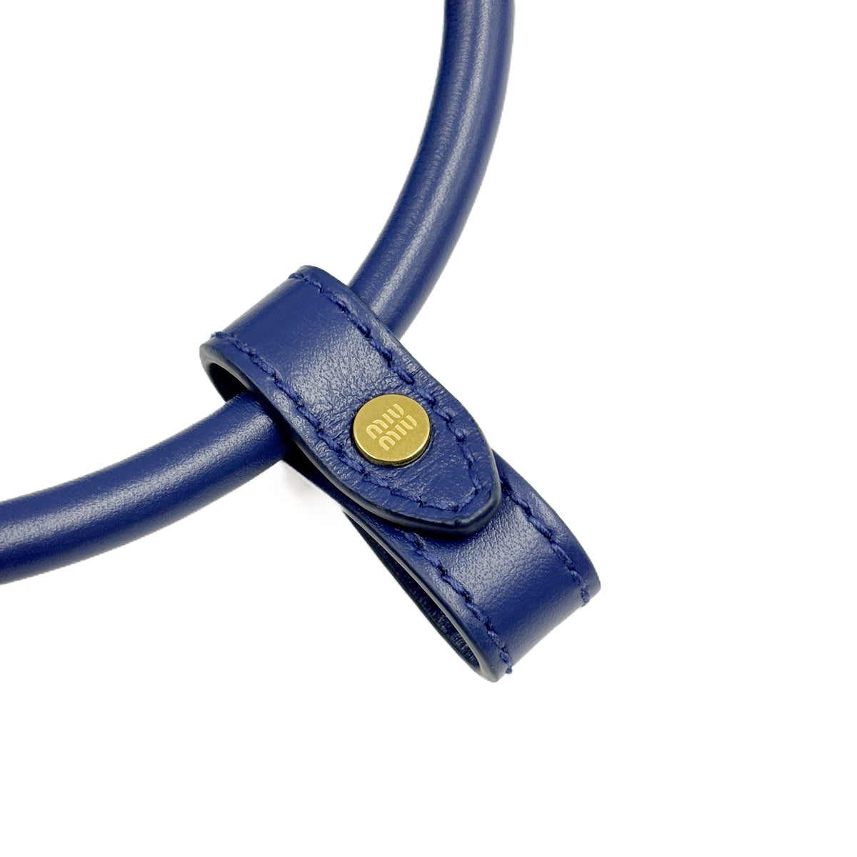 Beau Leather Cornflower Blue and White