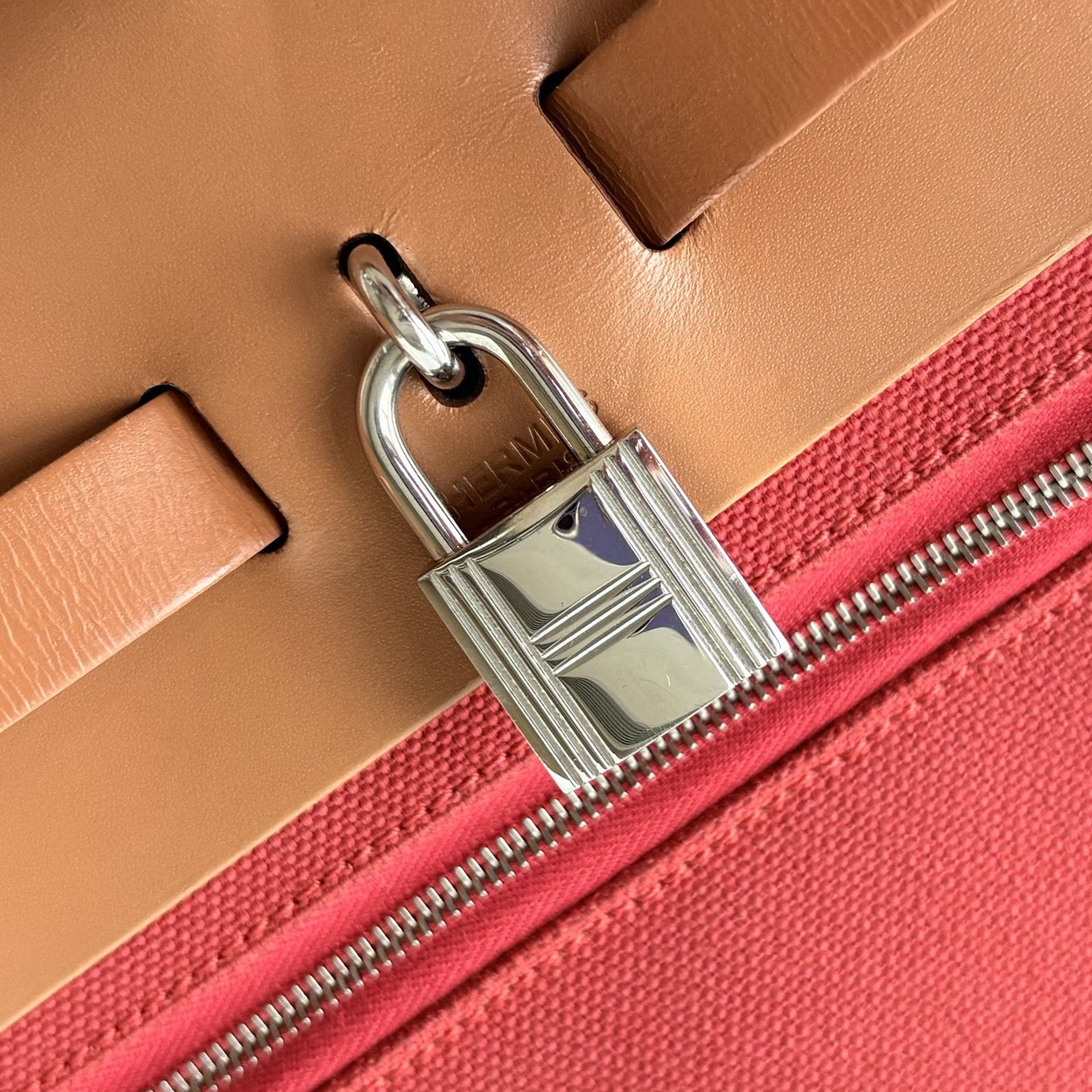 Herbag Zip 31 Natural Canvas and Leather