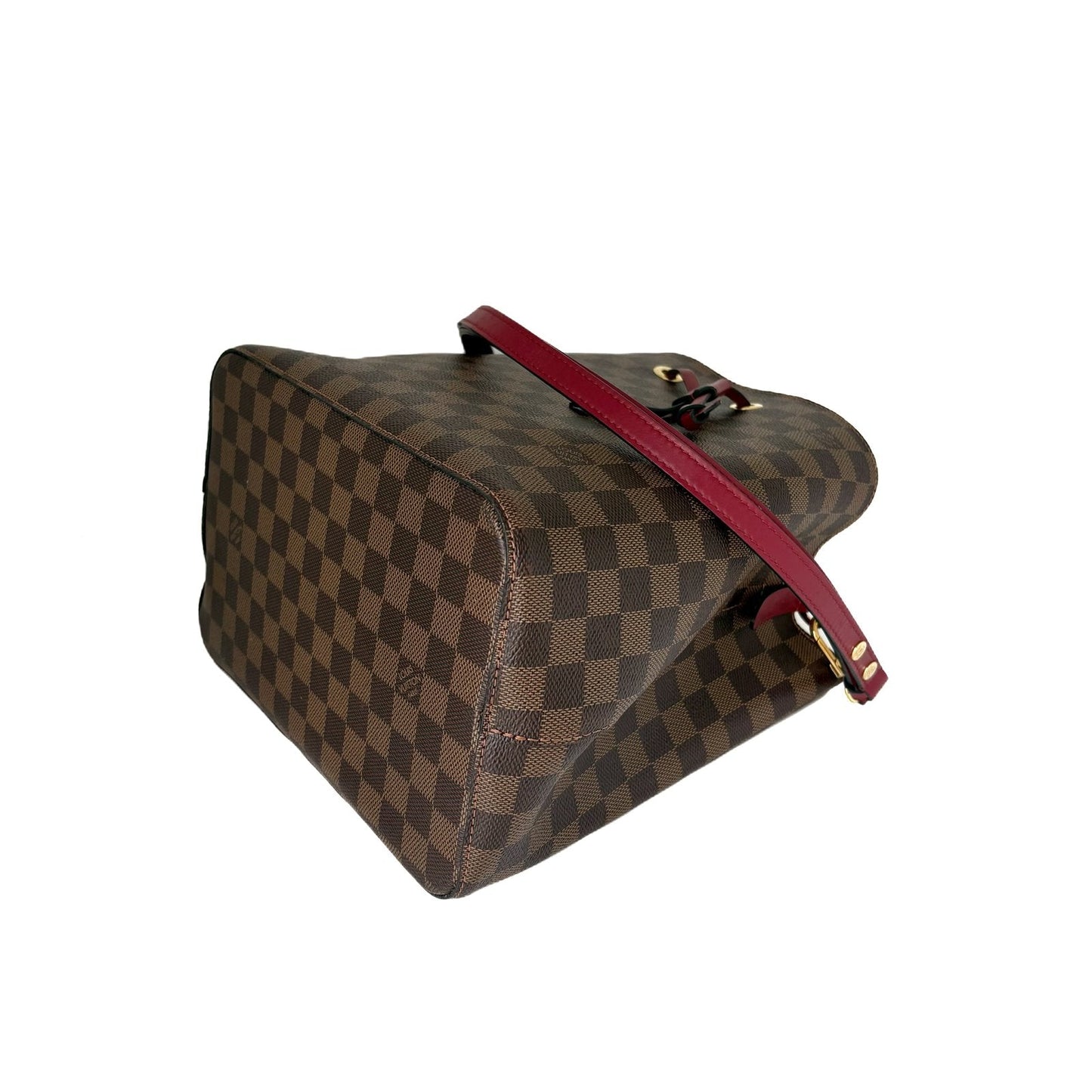 NeoNoé MM Damier Ebene Brown and Red