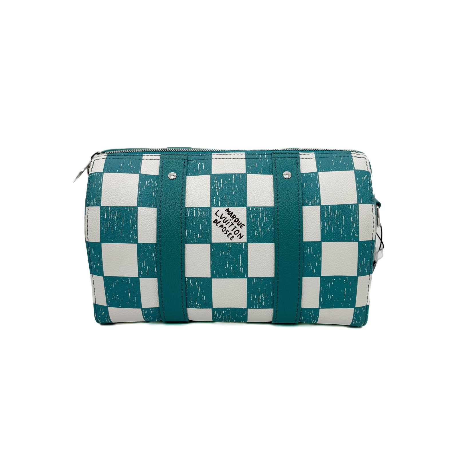 LV Keepall City Damier lake blue front