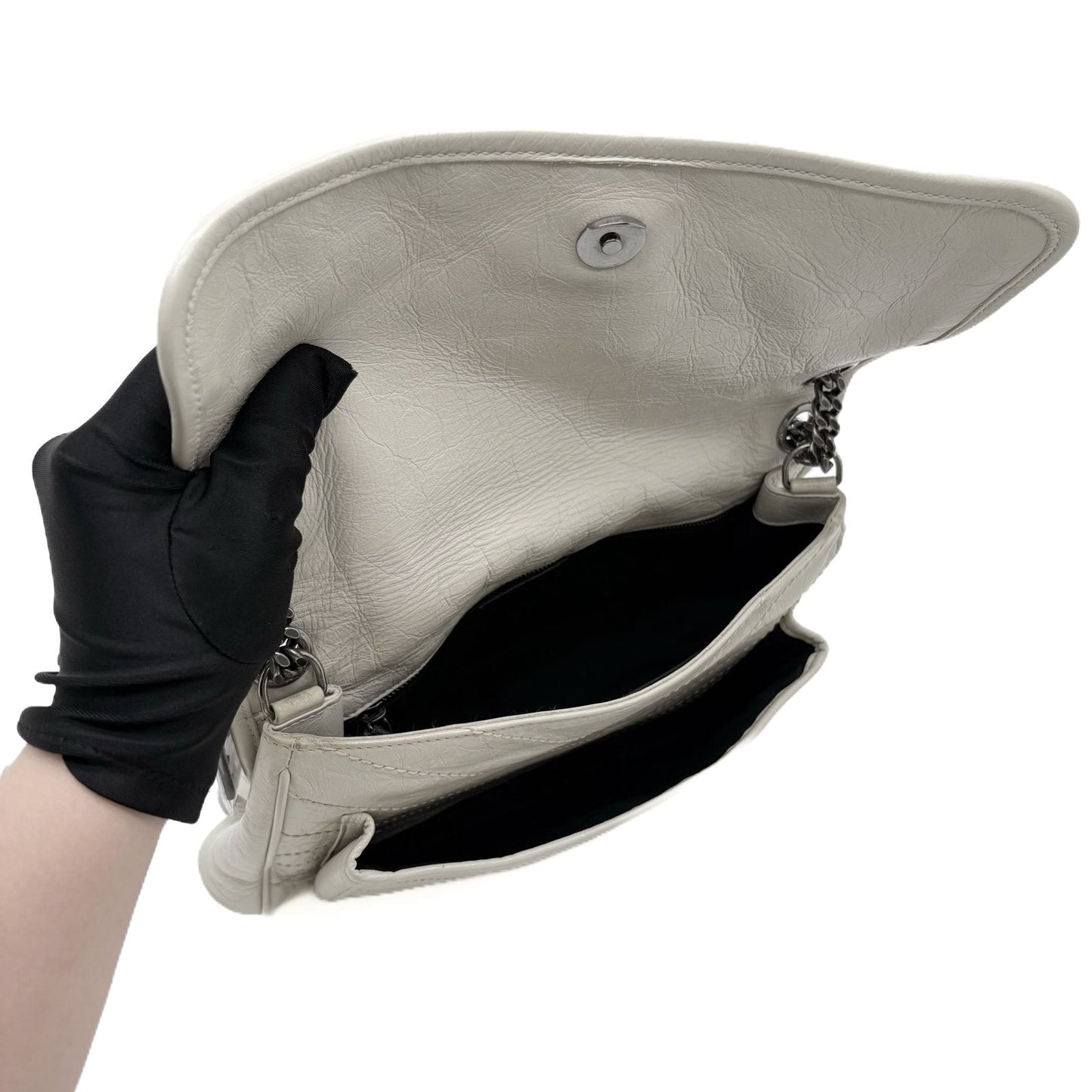 Niki Medium Vintage White Lambskin