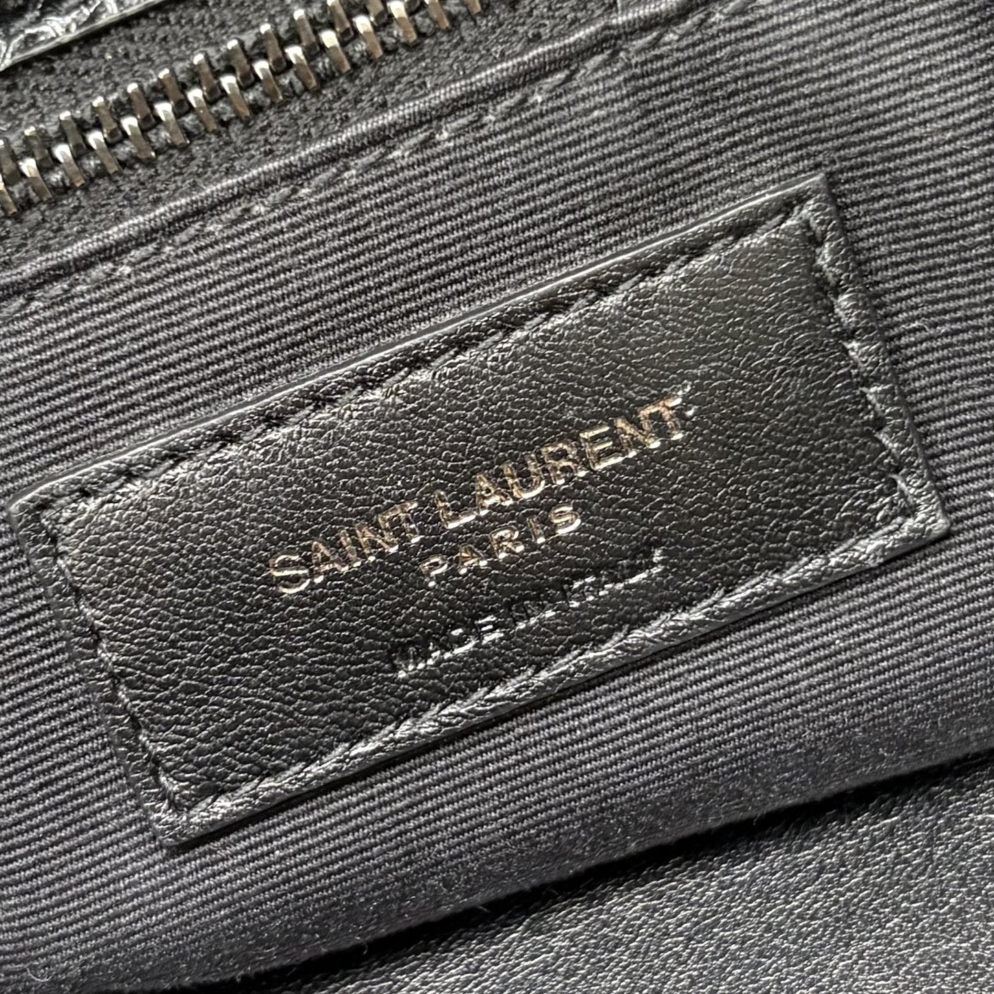 Niki Large Black Crinkled Lambskin