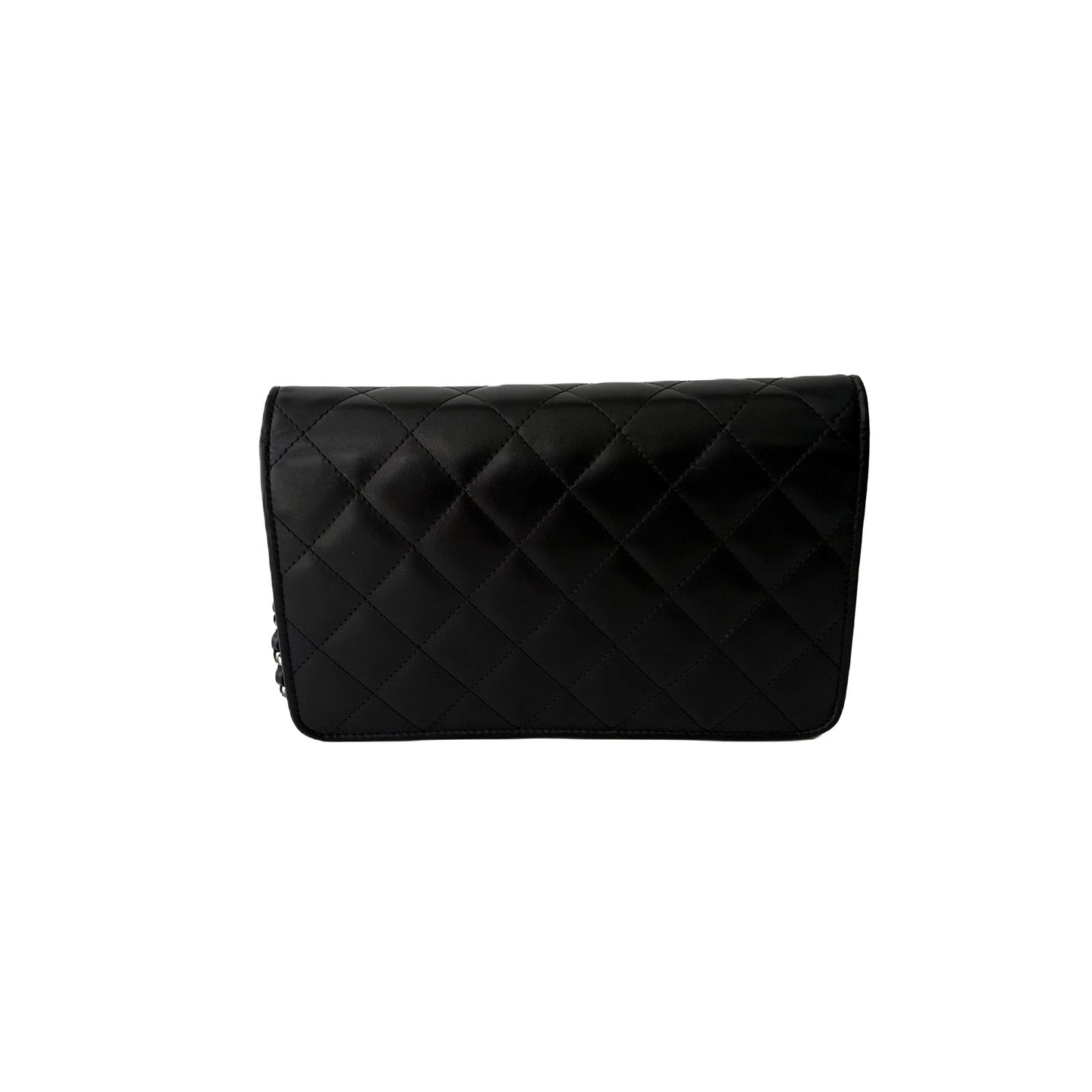 Cambon Wallet on Chain Black Lambskin