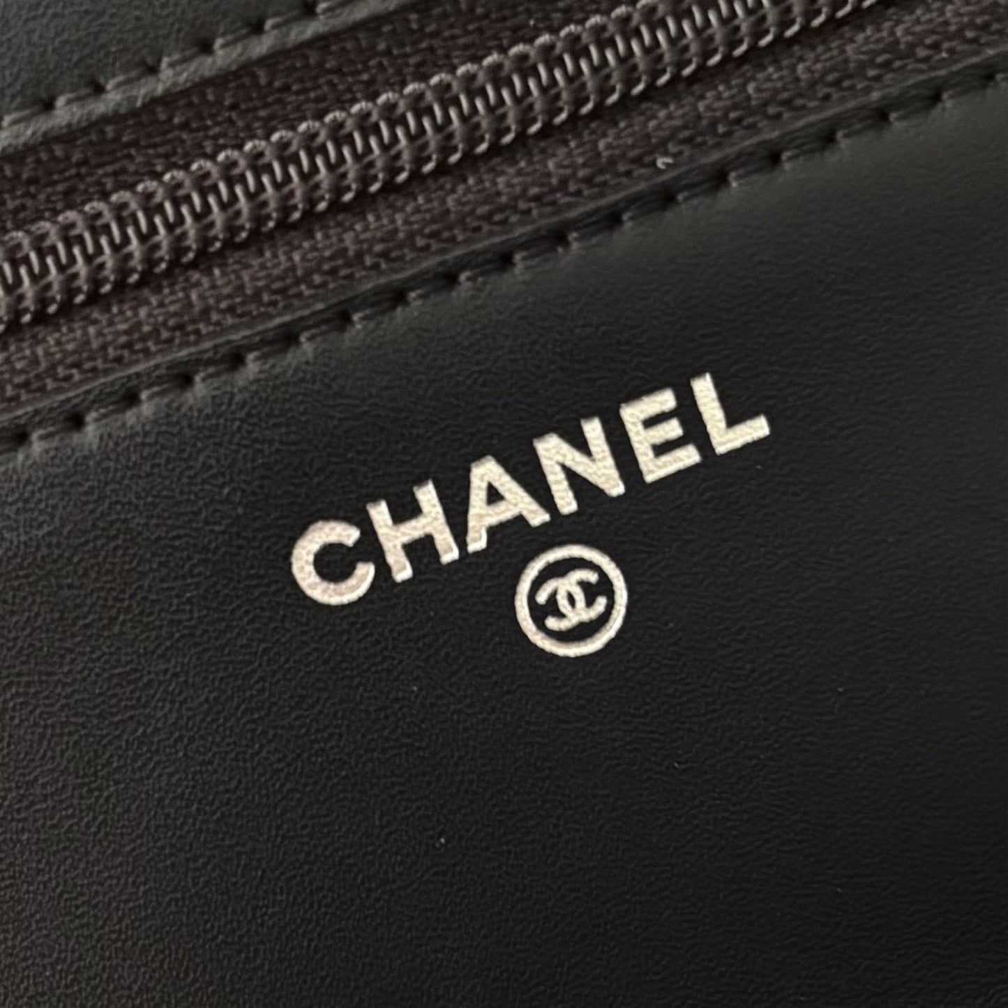 Cambon Wallet on Chain Black Lambskin