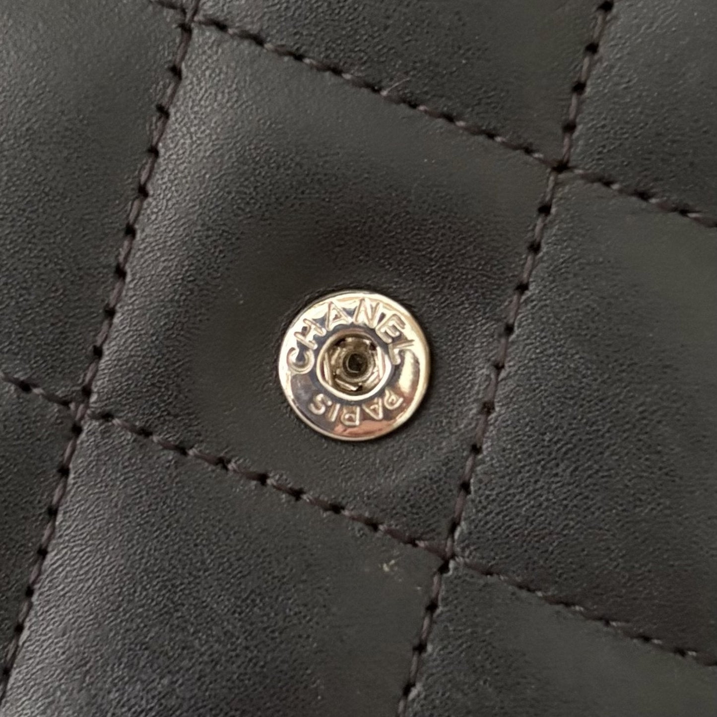Cambon Wallet on Chain Black Lambskin