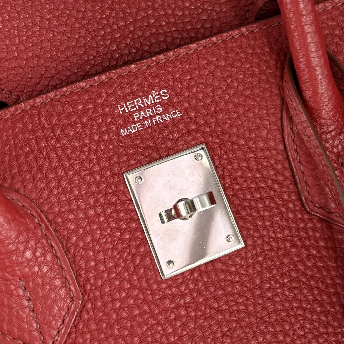 Birkin 35 Rouge Togo Leather Palladium Hardware