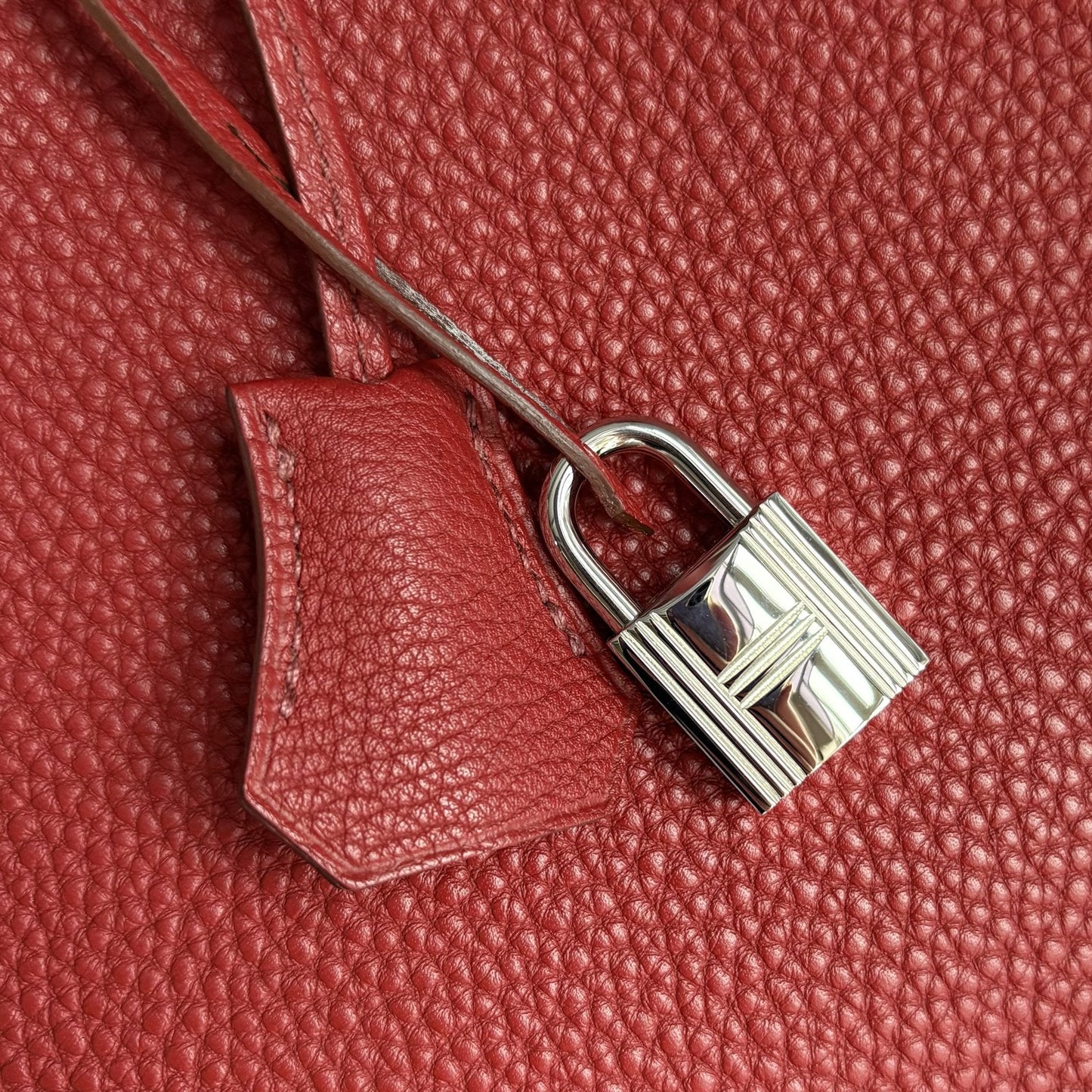 Birkin 35 Rouge Togo Leather Palladium Hardware