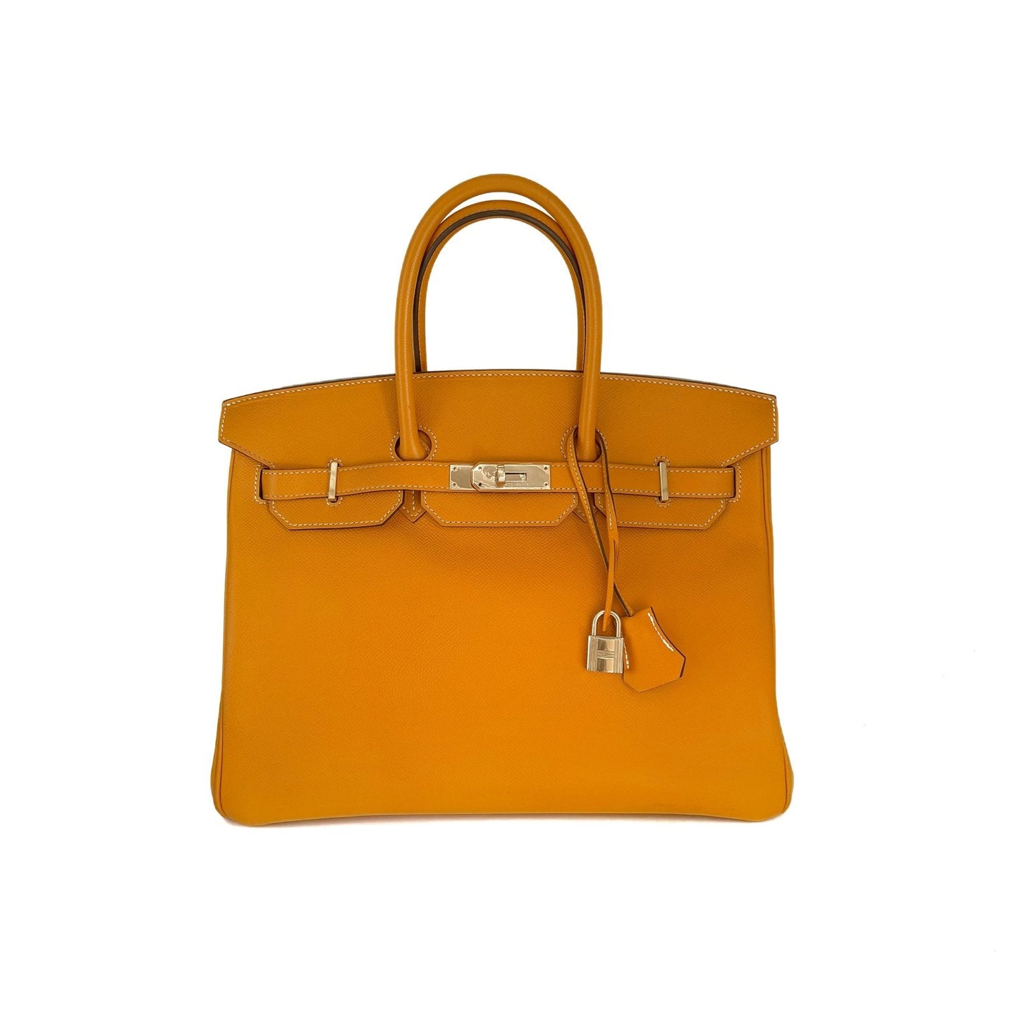 Birkin 35 Jaune Togo Leather Silver Hardware