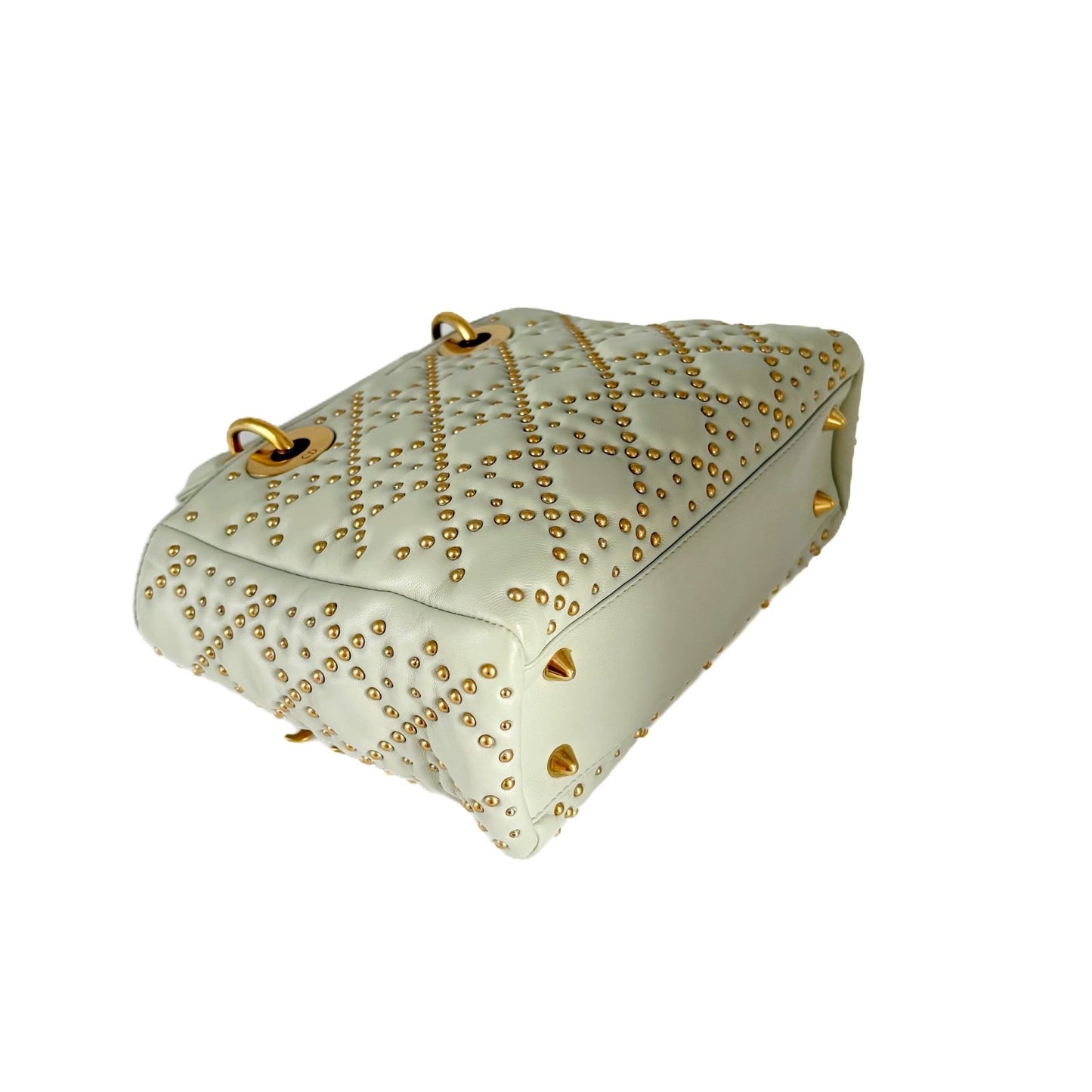 Lady Dior Studded Grey-Blue