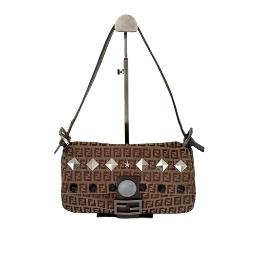 Vintage Zucca Studded Baguette Tobacco