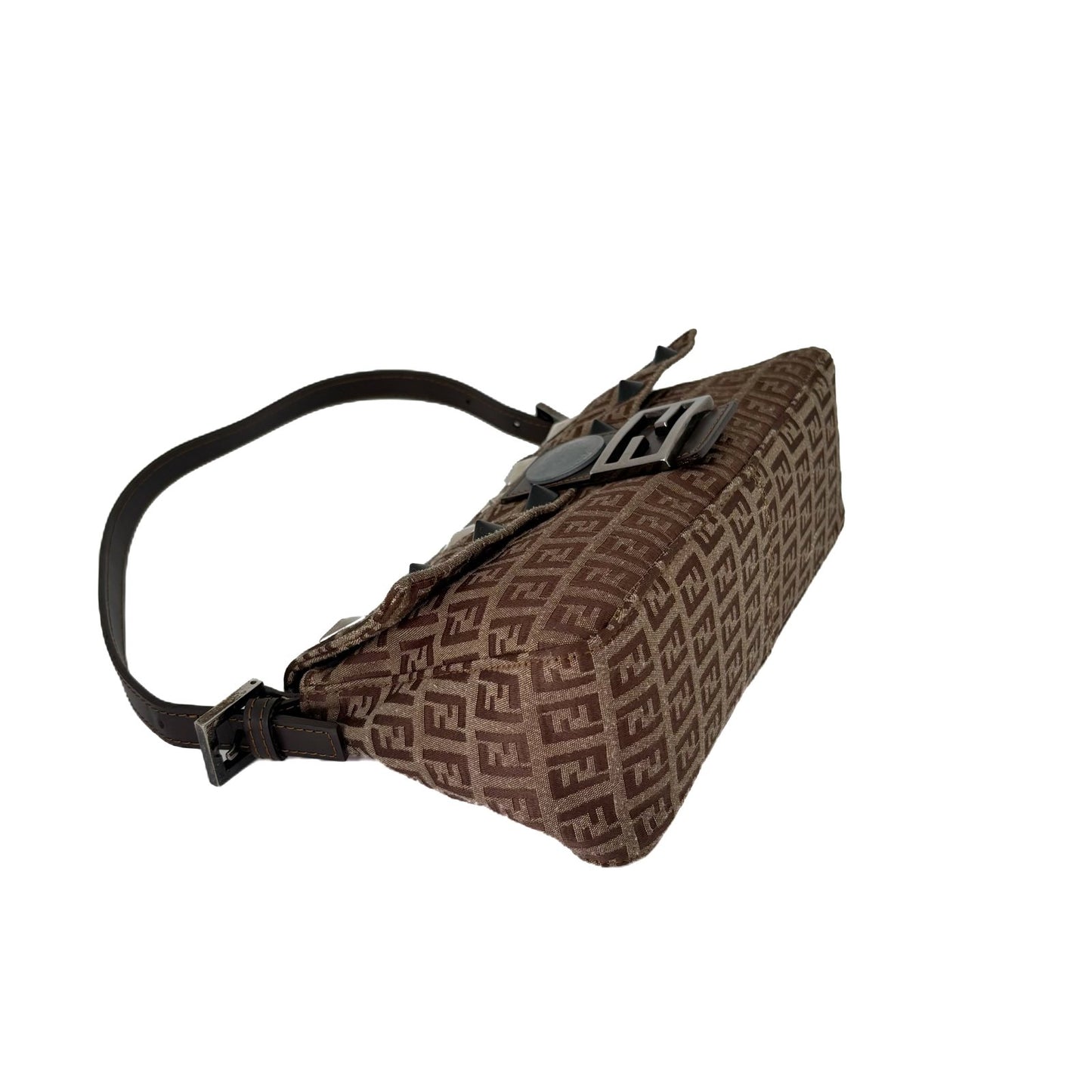 Vintage Zucca Studded Baguette Tobacco