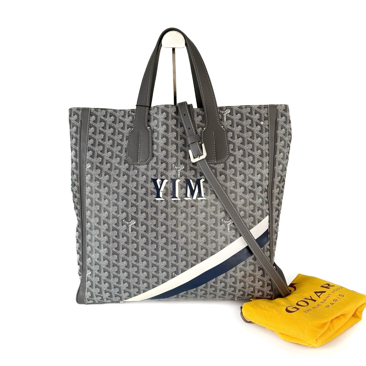 Tote (Personalized 'YIM') Grey