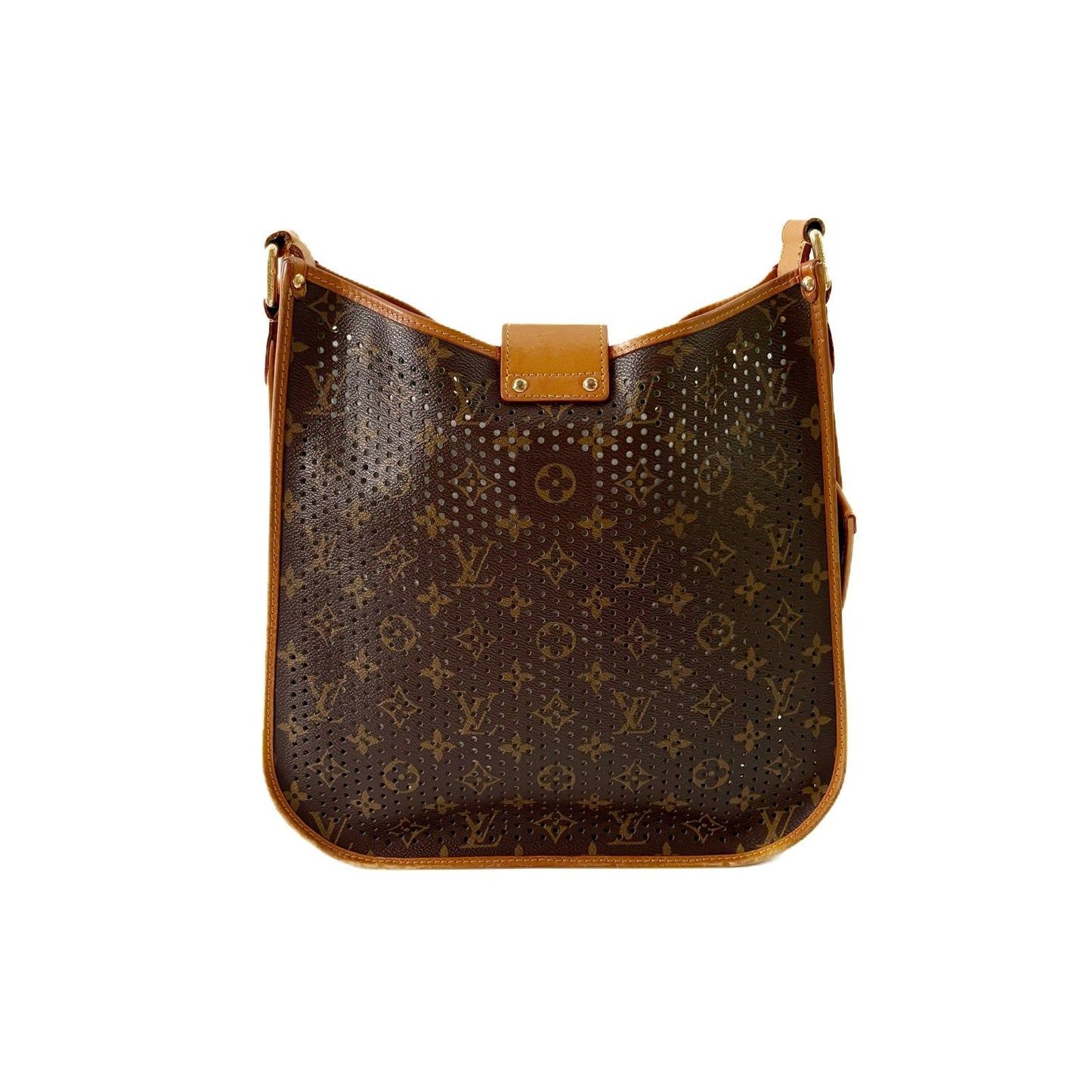 Monogram Perforé Shoulder Bag Brown and Green