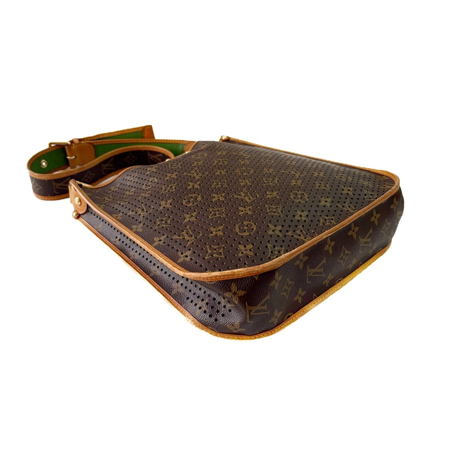 Monogram Perforé Shoulder Bag Brown and Green