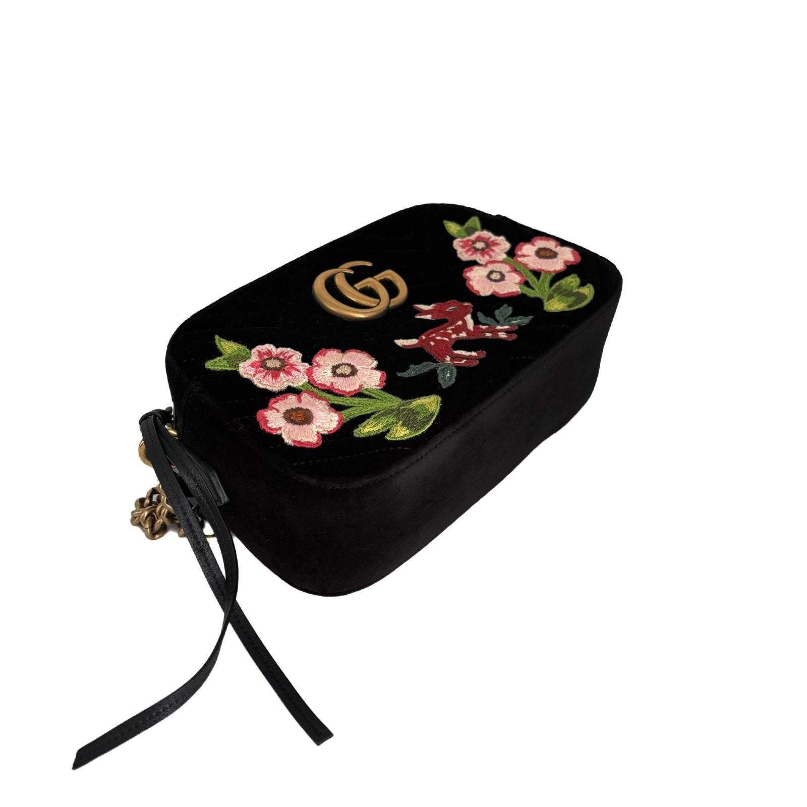 GG Marmont Camera Bag Black Velvet - view 3