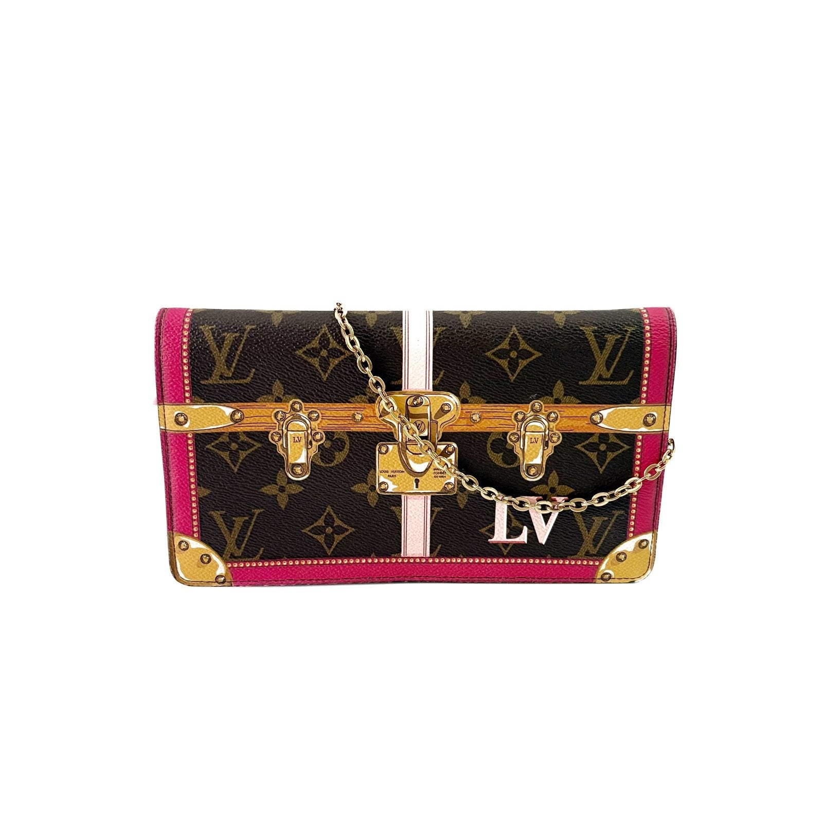 Trunk Pochette Monogram Multicolor Chain Clutch