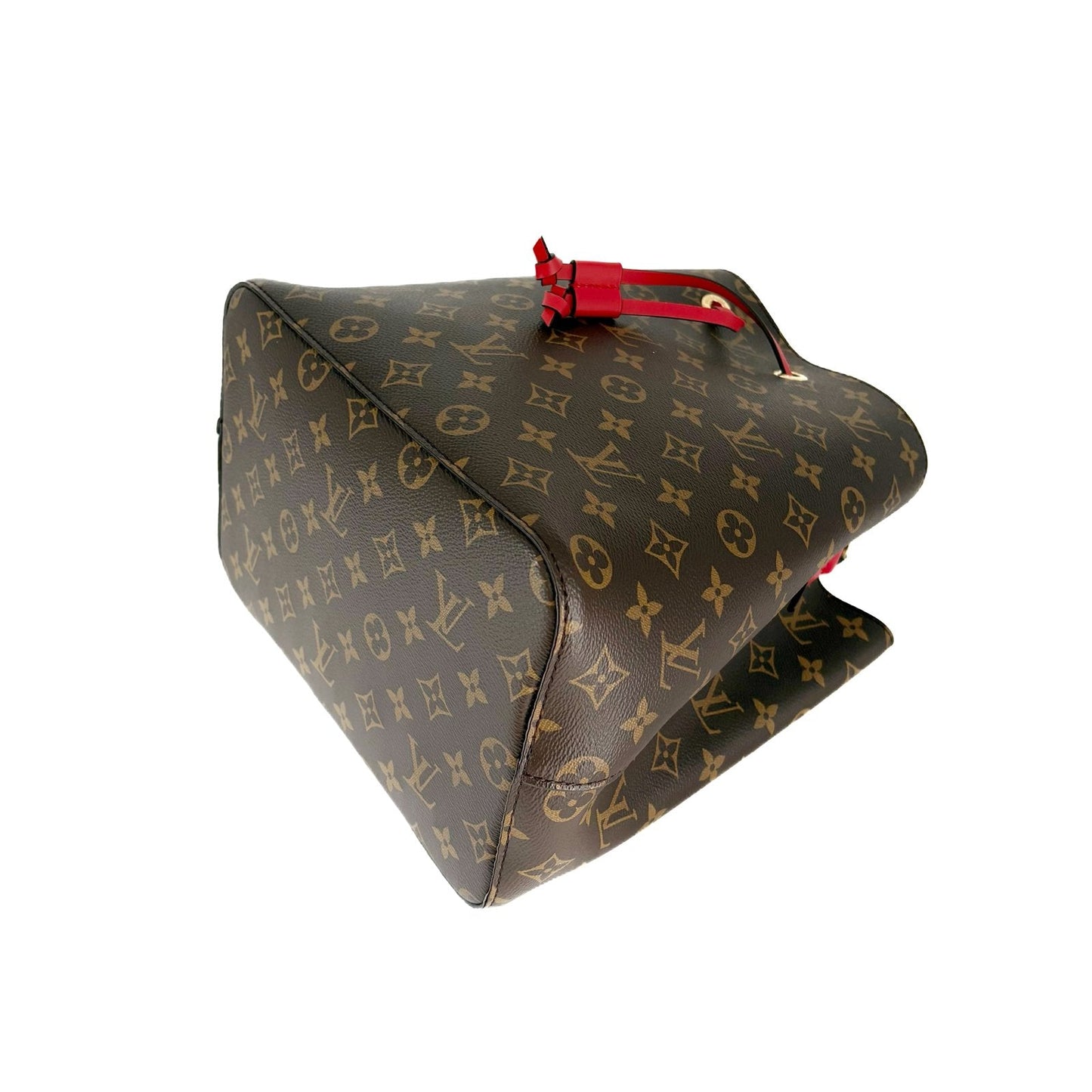 NeoNoe MM Monogram and Red Bucket Bag