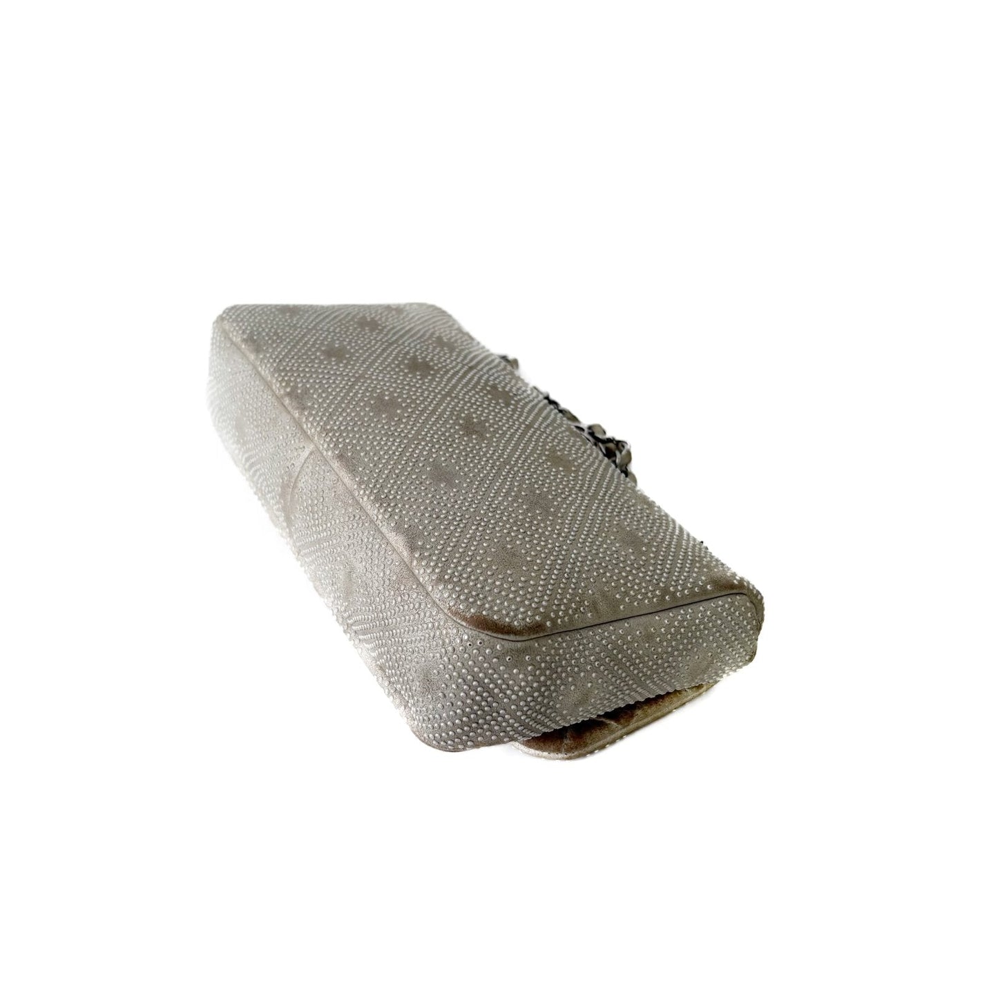 Classic Flap Medium Shimmer Fabric Silver Hardware