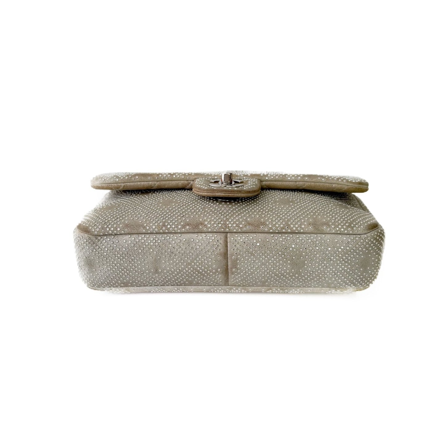 Classic Flap Medium Shimmer Fabric Silver Hardware