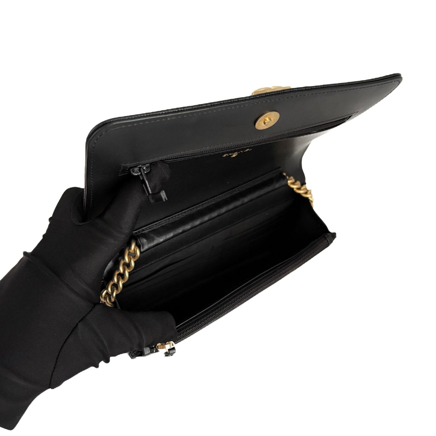 Le Boy WOC Black Caviar Gold Hardware