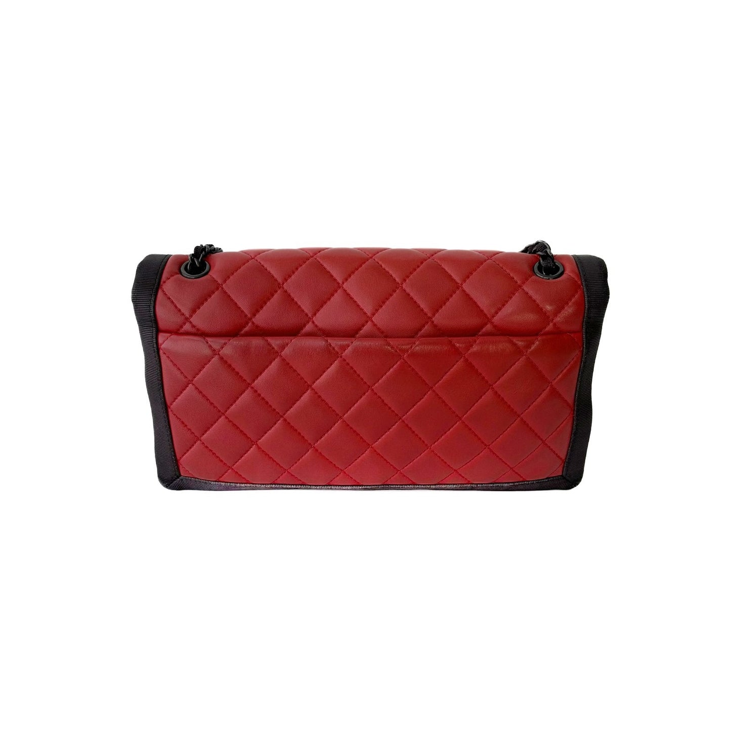 Seasonal Flap Bag Red and Black Bicolor